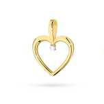 Pandantiv Inima Aur 14k cu Diamant 0.005 ct