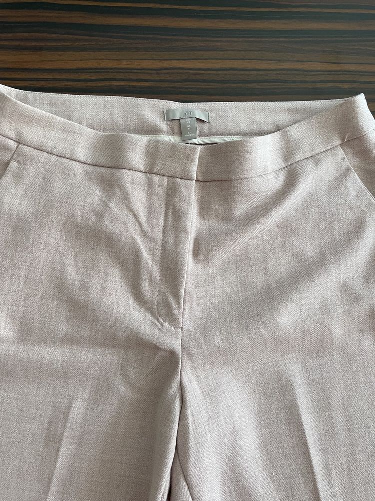 Compleu sacou si pantaloni dama H&M roz nude