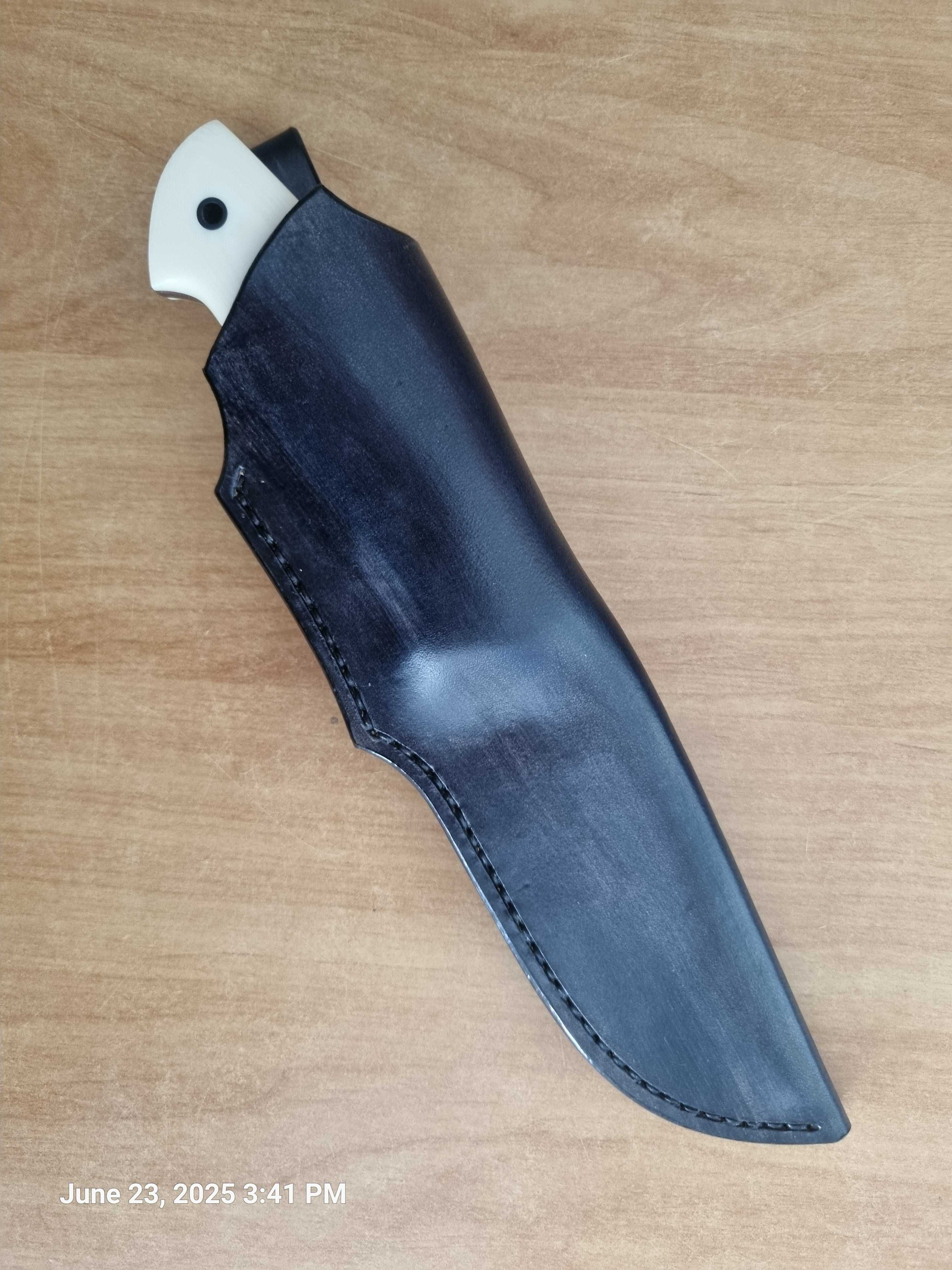Cutit Vanatoare Sami Faur K110 maner micarta ivory teaca piele