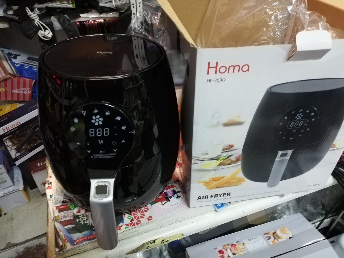 Фритюрник с горещ въздух HOMA HF-353D 3.5 ЛИТРА ТАЧ КОНТРОЛ 24 МЕСЕЦА