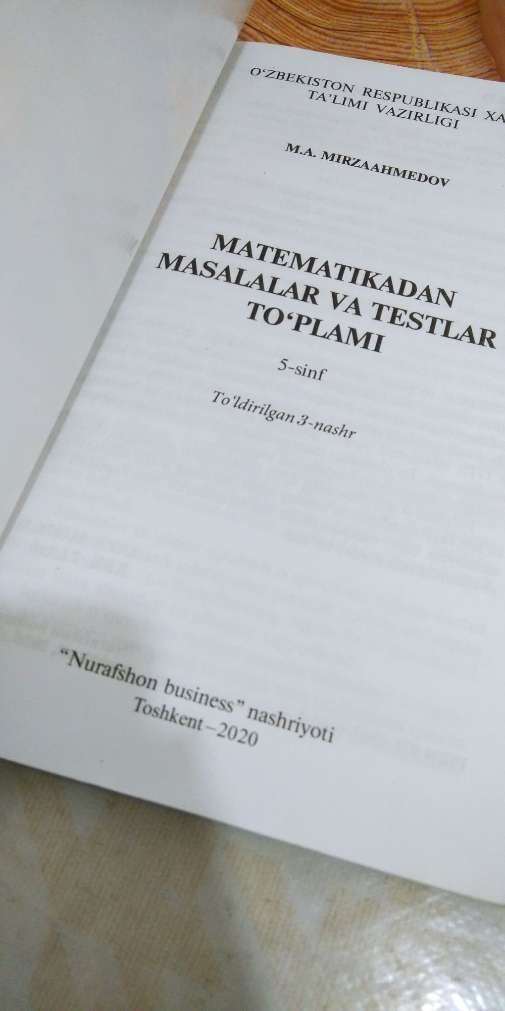 Mirzaahmedov Matematika masalalar to'plami