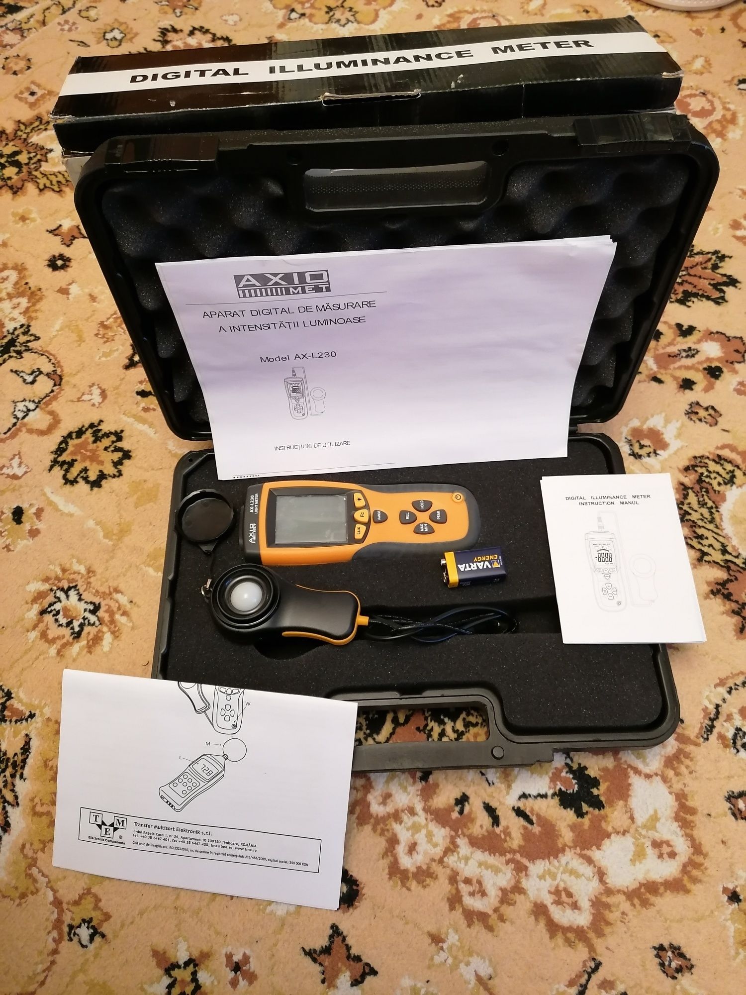 Luxmetru Digital illuminance meter  LCD AXIOMET AX-L230