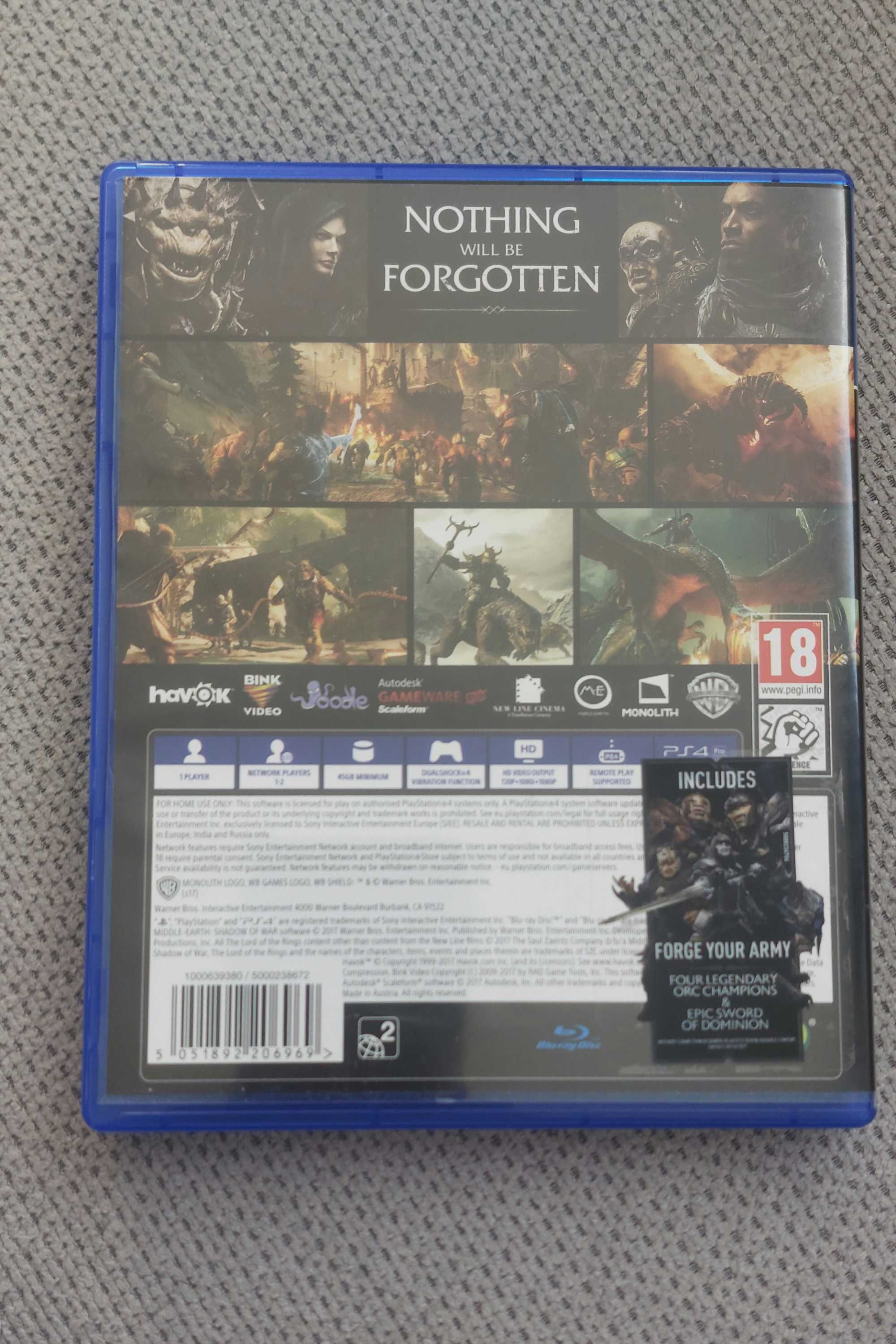 Shadow of War: Middle Earth за PS4