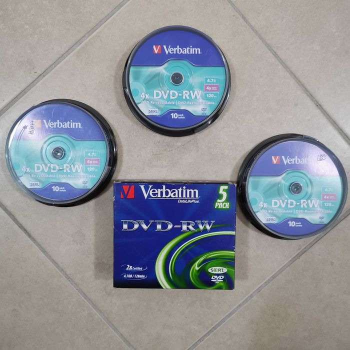 35 Verbatim DVD-RW 4.7GB 4X 120Min ПРЕЗАПИСВАЩ - НЕВО