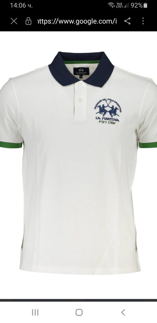 La Martina Pique Cotton Mens Size M НОВО! ОРИГИНАЛ! Мъжка Тениска!