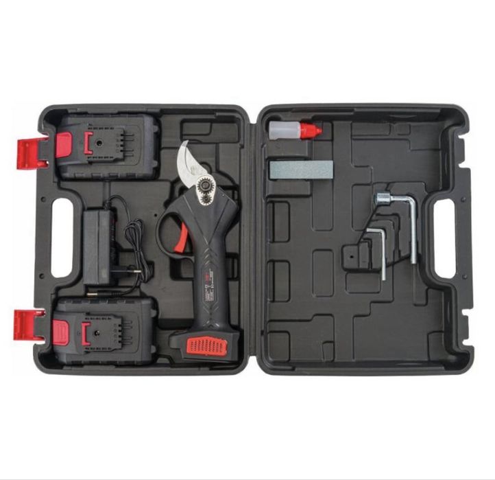 Foarfecă electrică pentru tăiat crengi cu 2 x acumulatori 2Ah, 30mm