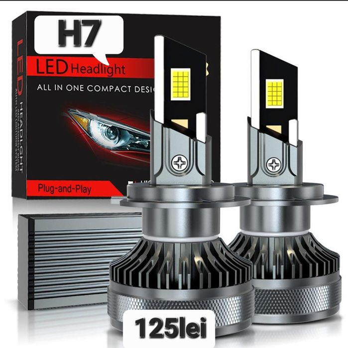 Becuri LED H7 Canbus 12V-24V 50000LM set 2buc