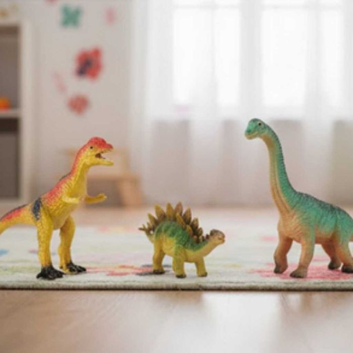 Детски комплект фигурки динозаври със звук – DINOSAUR ERA 6 броя