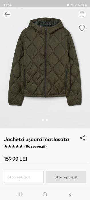 Jacheta matlasata h&m