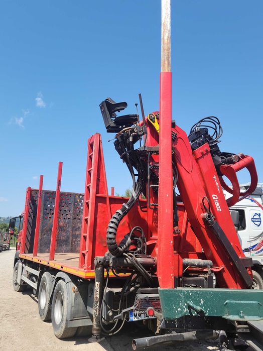 MAN TGS 26.440,transport  lemn, bușteni,  macara Epsilon 140Z