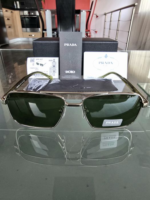 Слънчеви очила Prada SPR A57 silver green