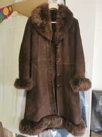 Соц зимно дамско кожено палто