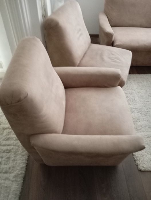 Ъглов диван с 2 фотьойла