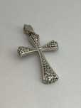 Cruce aur alb 18kt.cu diamante