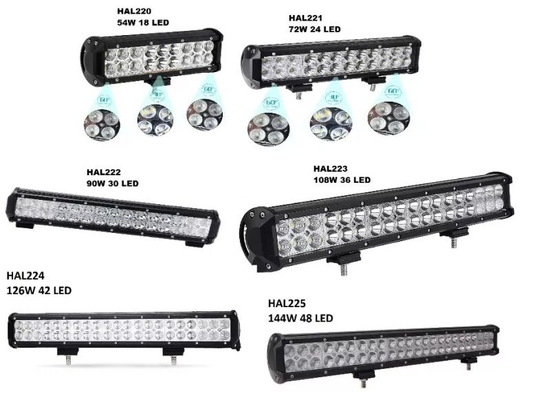 LED Бар от 18W до 729W Нови Лед Барове за АТВ, Джип, 4х4, Offroad !!!