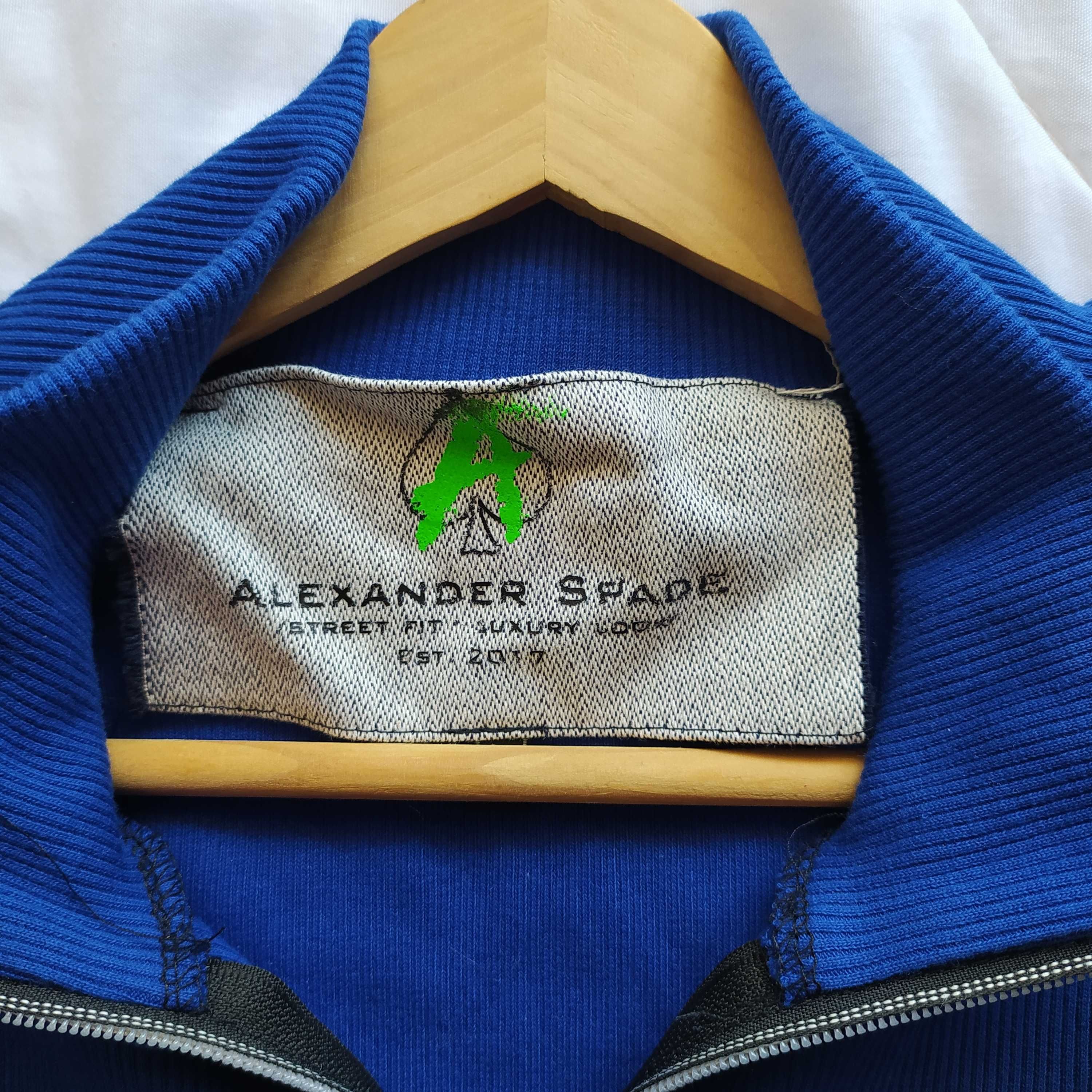 Alexander spade - Blue Half Zip Polo