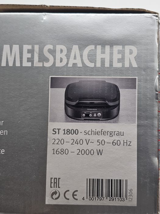 Aparat de facut sandwich maker , 1800W, Rommelsbacher, ST1800