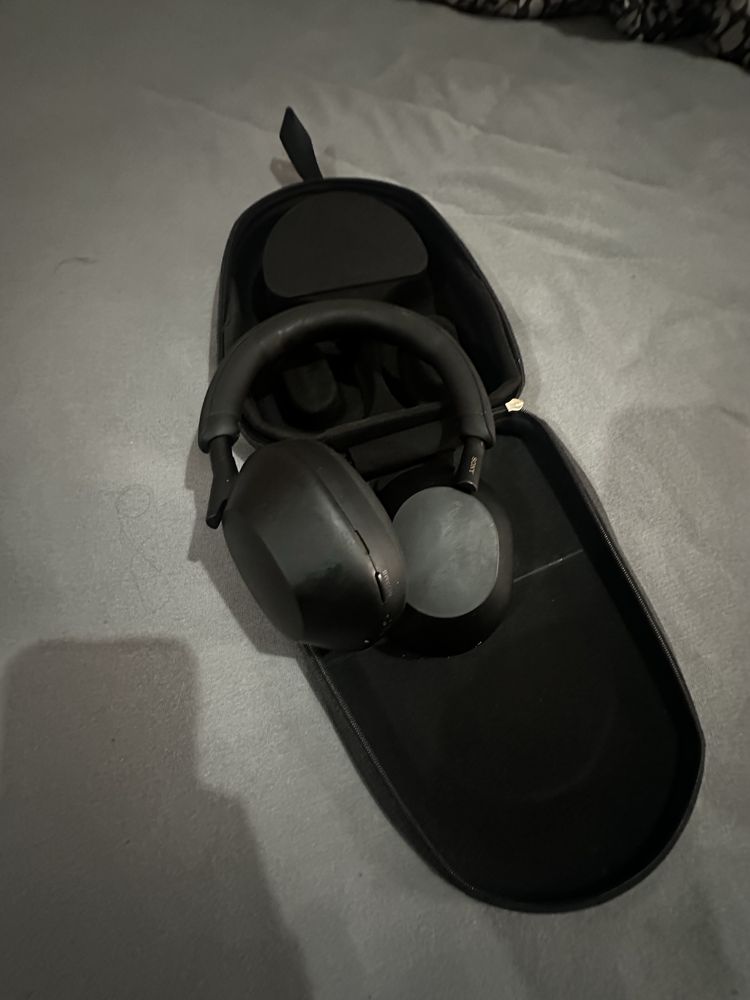 Безжични слушалки с микрофон Sony - WH-1000XM5, ANC, черни