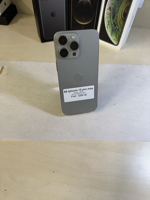 Iphone 15 pro max / 256 gb / garantie / folie sticla cadou