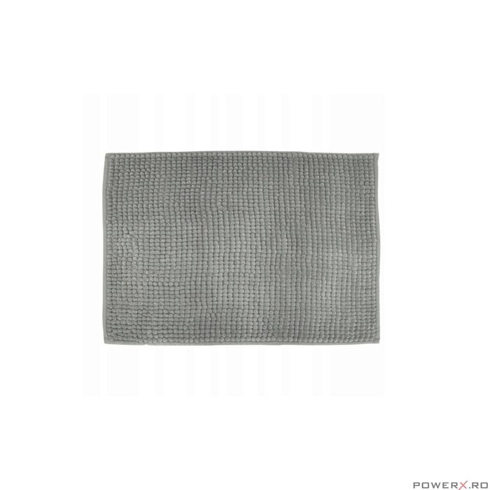 Covoras pentru baie, moale, pufos, gri, antiaderent, 50x80cm, Sepio