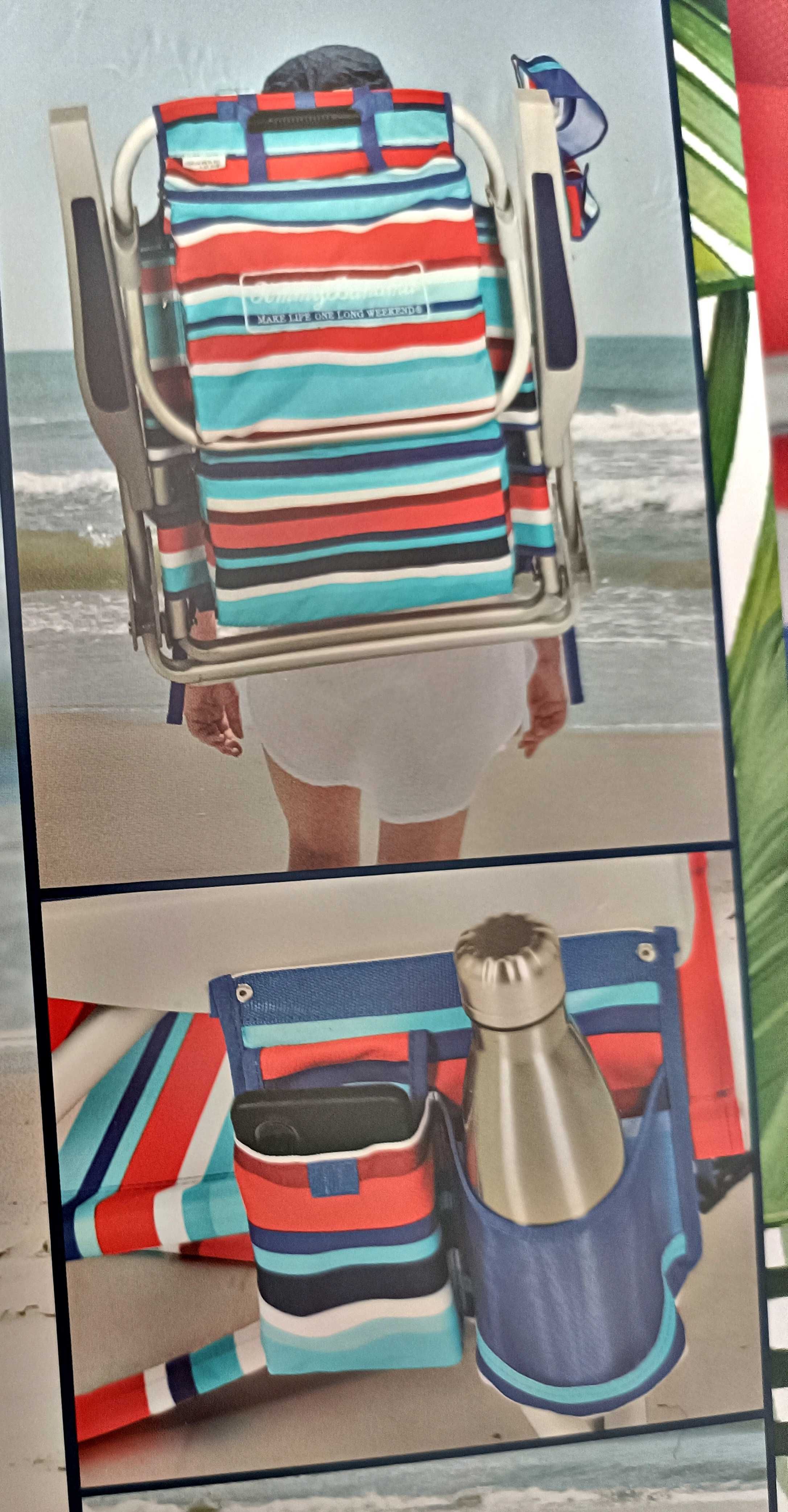 Промоция!!! Плажен стол раница 5 в 1 Tommy bahama