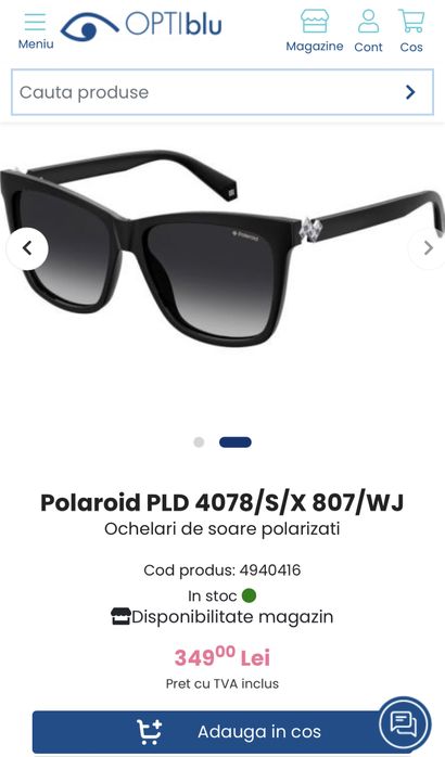 Ochelari soare noi factura garantie polaroid PLD 4078/S/X 807/WJ