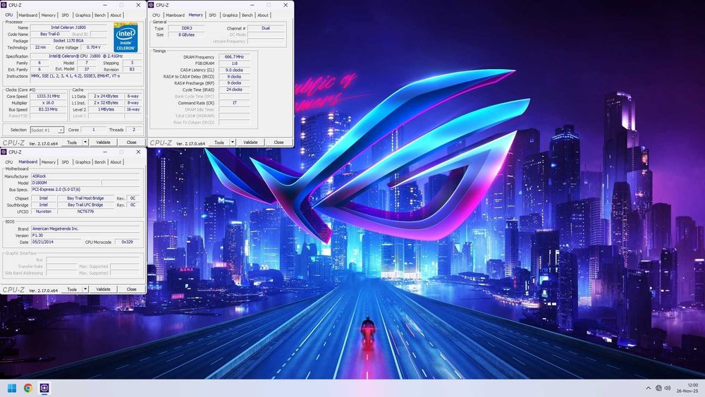 Vand KIT Asrock D1800M Placa+8GB DDR3 !! CA NOU !! 100lei