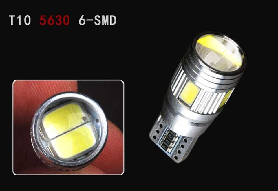 LED Лед Диодни Крушки, Крушка За Габарит, COB Т10 W5W 300lm 12V Бяла