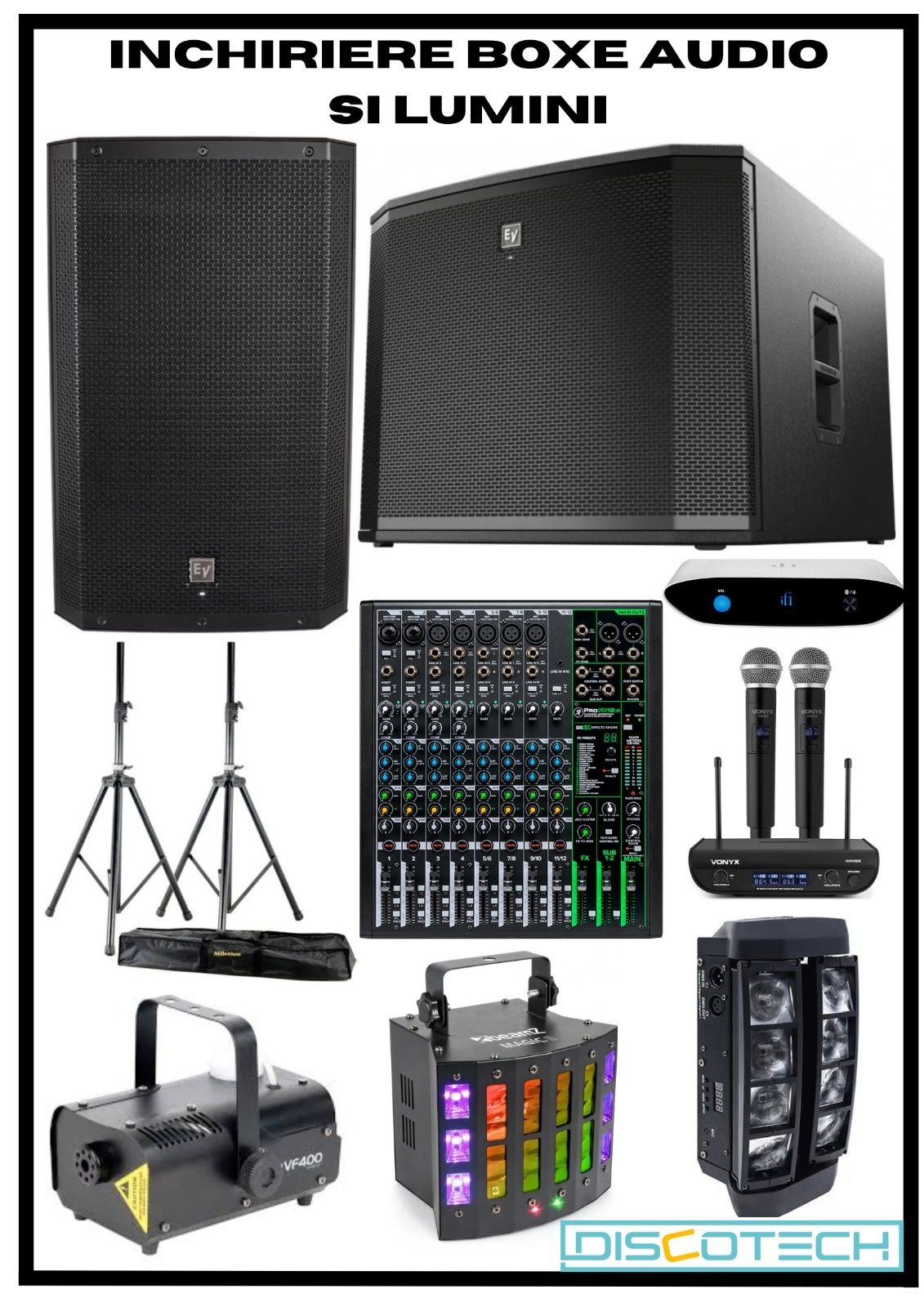 DJ Sonorizare Lumini pt nunti majorat botez evenimente