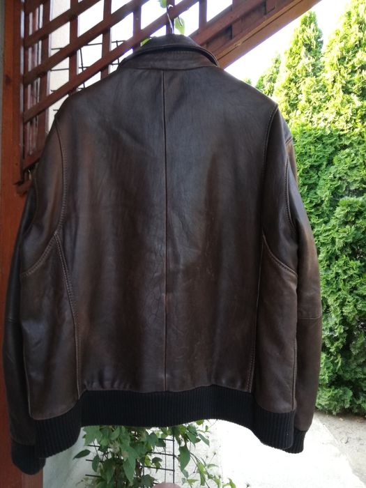 Geaca piele bărbati Angelo Litrico Aviator xxl