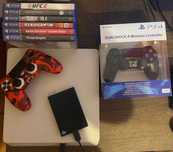 PS4 Slim Alb + 6 Jocuri + 2 Controllere