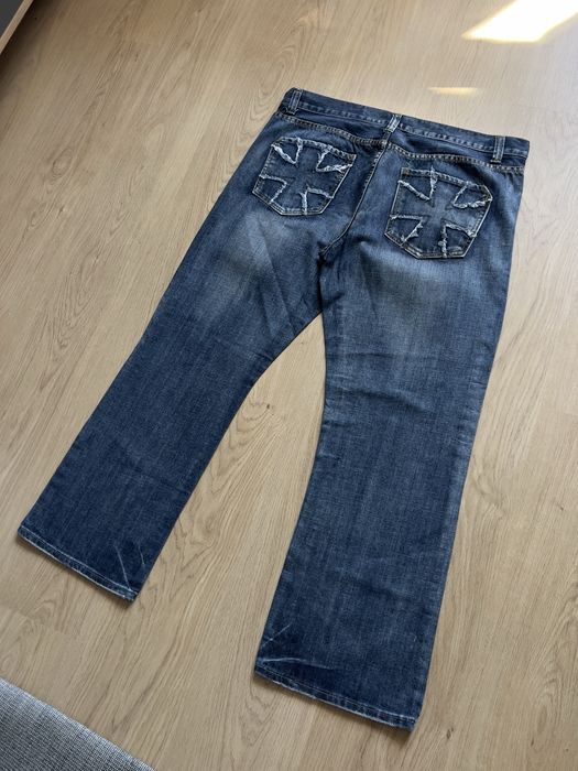 Blugi stil evisu baggy y2k