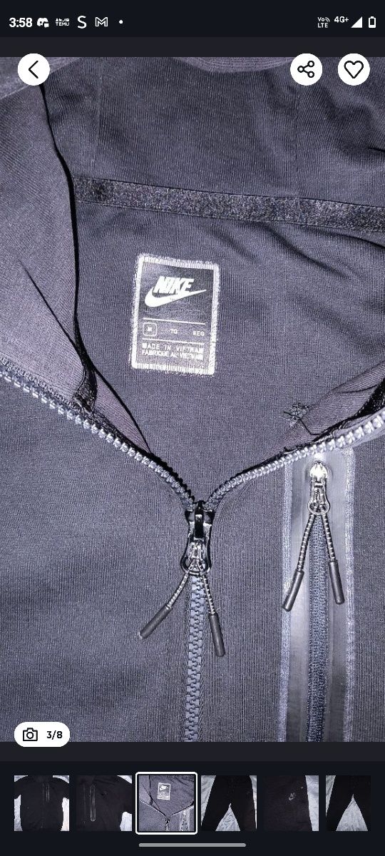 Черна Nike Tech Fleece горнище и долнище на достъпна цена