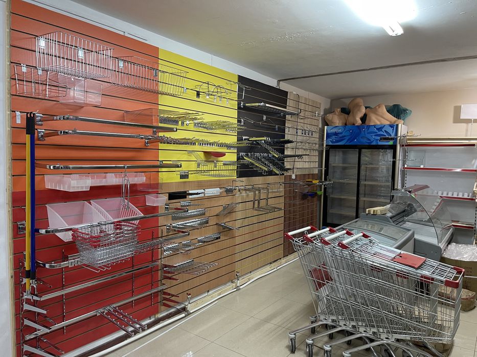 Торговое оборудование, экономпанель стеллаж, вешала крючки г. Уральск