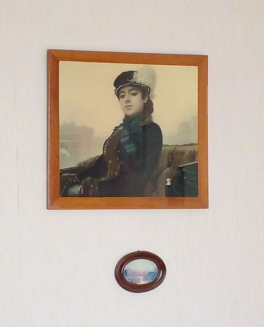Полированная репродукция картины И. Крамского "Неизвестная"