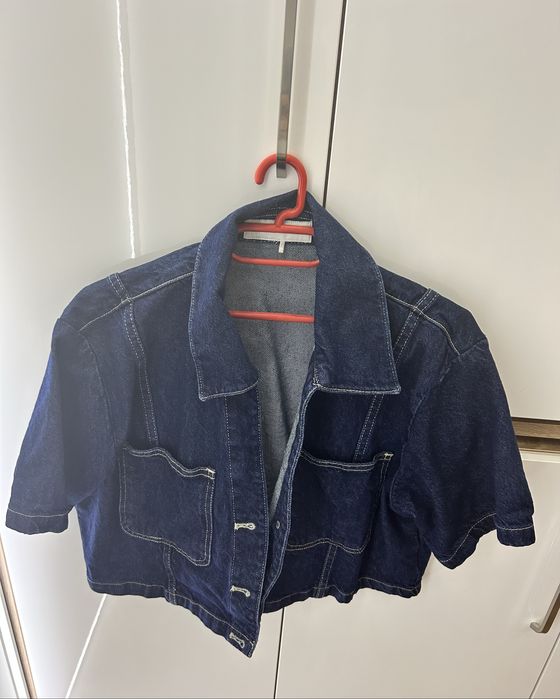 Късо дънково яке размер M