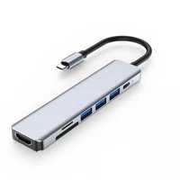 USB Хъб Type C - HDMI + CardReader Digital One SP00492 7in1