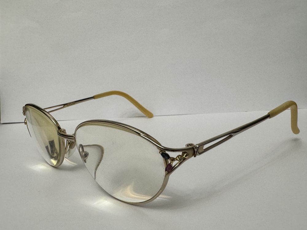 Ochelari vedere (rame) Flair titan placat aur diamnte safire rubine