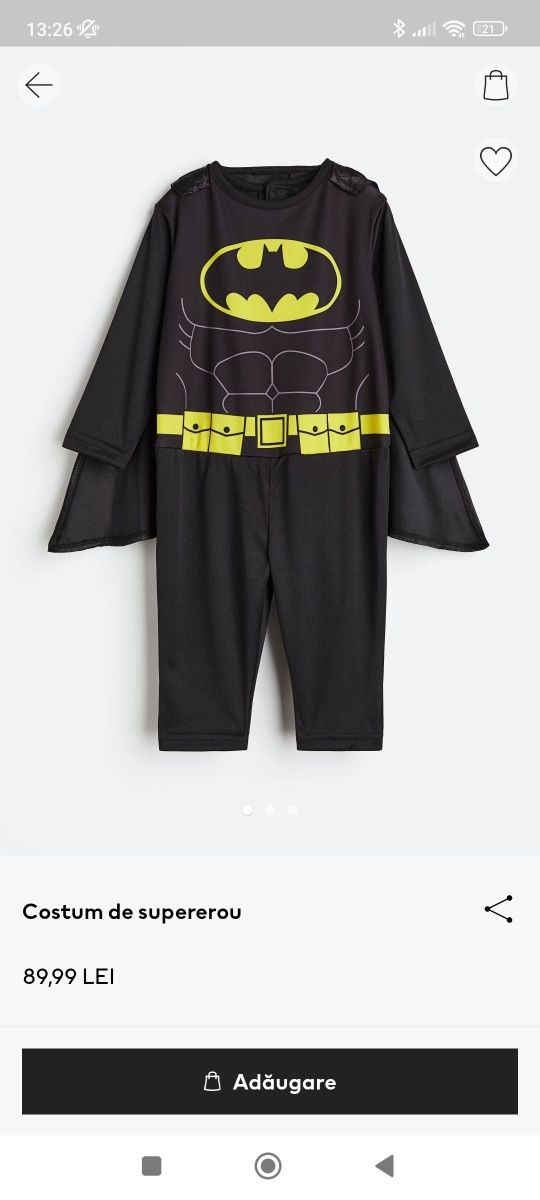 Costum supererou Batman