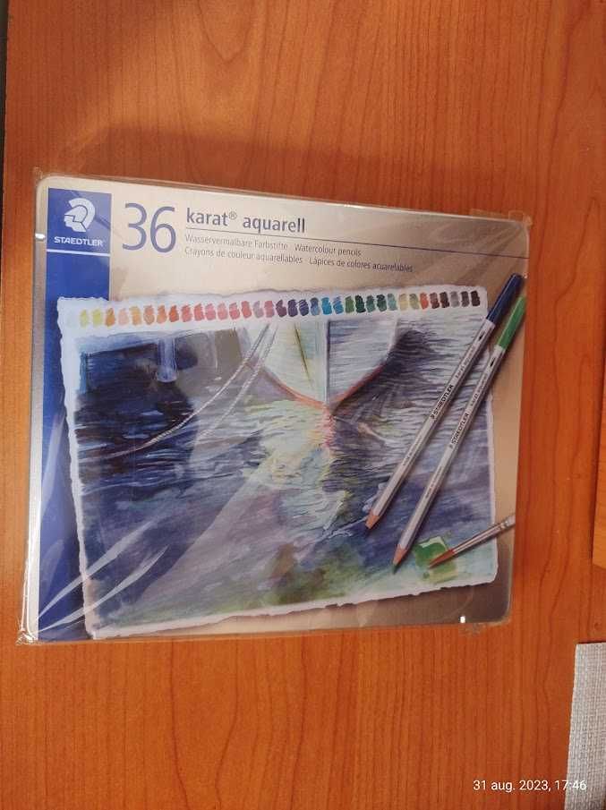 Creioane acuarela STAEDTLER Karat Aquarell,36 culori/set(Super Ofertă)