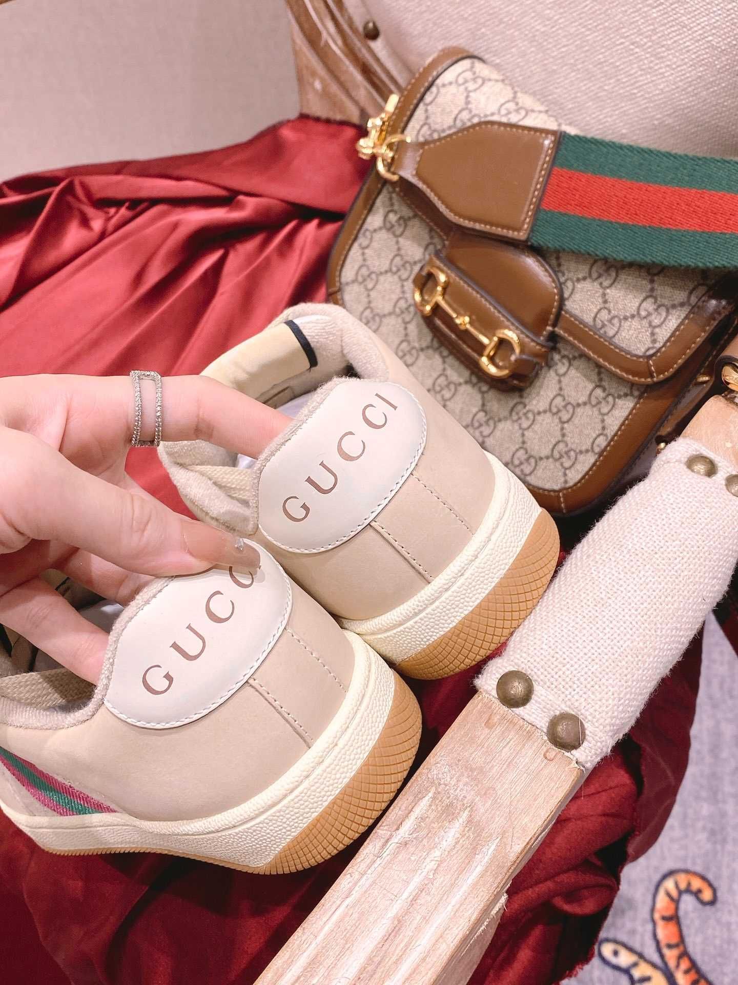 Tenisi Gucci Screener creme /marimi 35-45/ Adidasi Unisex