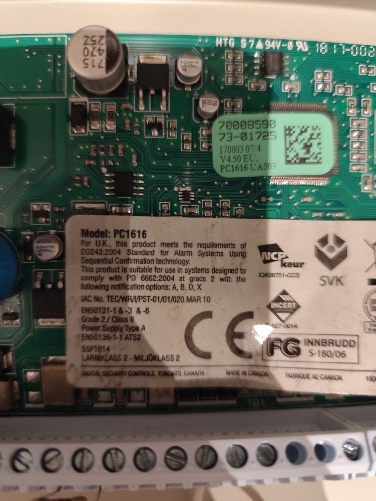 СОТ система DSC PC 1616 H
- DSC PC1616 кон