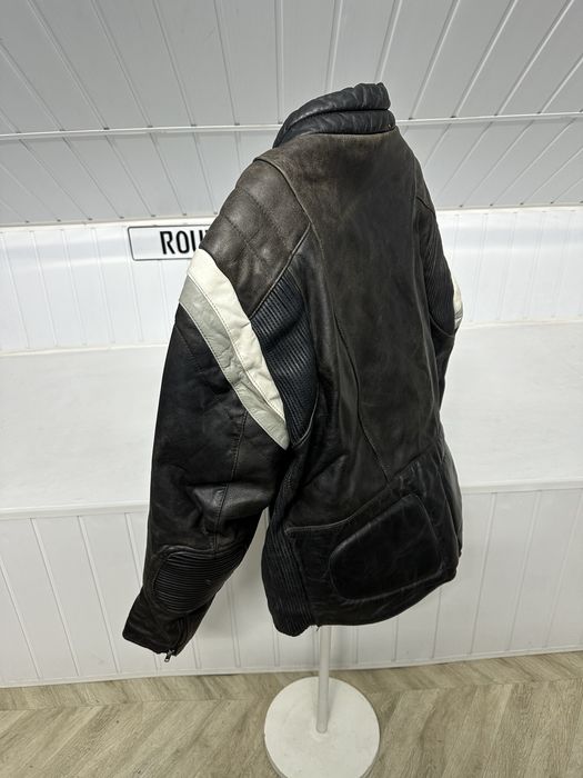 Geaca moto piele 58 XXL retro chopper