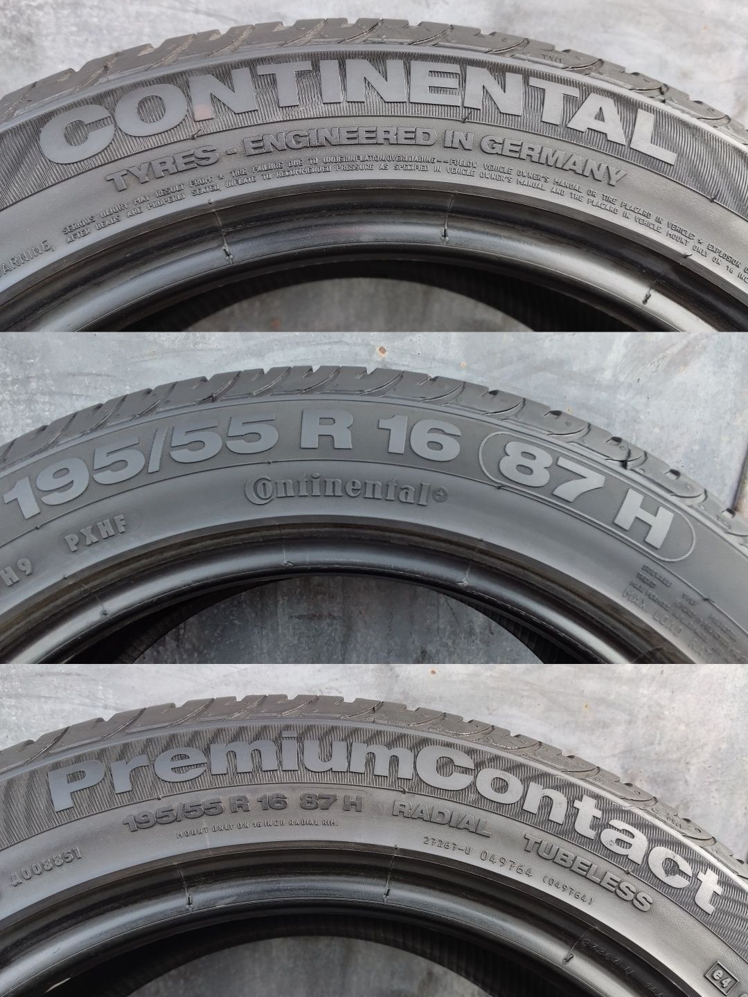 4бр. летни гуми 195/55/16 Continental Premium Contact 
dot21
7mm
Много