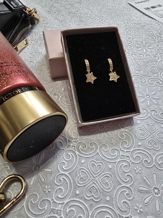 Cercei placati cu aur 14 karate