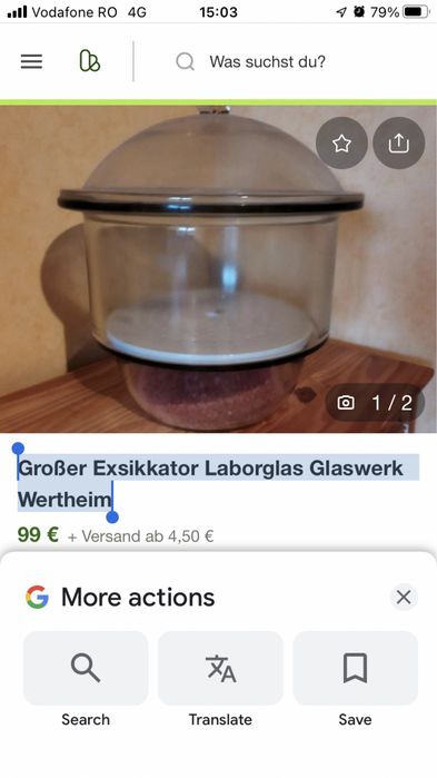 Exicator 14L sticla borosilicata fabricat in germania