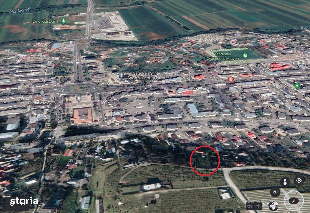 Teren Mioveni, centru, 401 mp, toate utilitatile