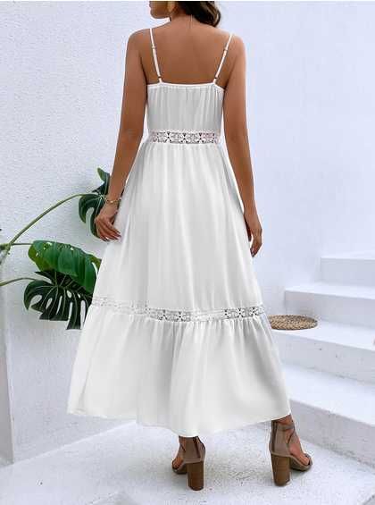 Дълга бяла рокля, Бяла рокля, Бяла рокля дантела, Елегантна рокля