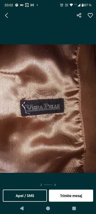 Haină piele căprioară