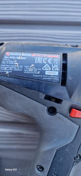 Wurth pistol de impact pe acumulatori